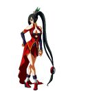  animated animated_gif black_hair blazblue bouncing cleavage glasses litchi_faye_ling glasses official very_long_hair 