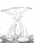  bad_id character_request highres monochrome monster_girl mushroom pointy_ears ume_(noraneko) 