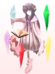  absurdres bariten book crystal floating hat highres pale_skin patchouli_knowledge solo touhou 