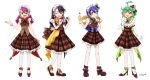  4girls blue_eyes bracelet_girls breasts chocolate_heart green_eyes green_hair highres hiiragi_yuzu kurosaki_ruri long_hair maid multiple_girls pink_hair pochi_akari ponytail purple_hair quadruplets rin_(yuu-gi-ou_arc-v) serena_(yuu-gi-ou_arc-v) siblings sisters valentine violet_eyes yellow_eyes yu-gi-oh! yu-gi-oh!_arc-v yuu-gi-ou yuu-gi-ou_arc-v 