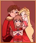  1boy 2girls blonde_hair blue_eyes brown_eyes brown_hair daughter marco_diaz mole star_butterfly star_vs_the_forces_of_evil 