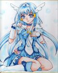  aoki_reika cure_beauty inunekochan precure smile_precure! traditional_media watercolor_pencil_(medium) 