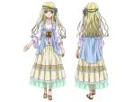  blonde_hair blouse dress flower green_eyes hair_flower hair_ornament headband ichikawa_yoshiyuki jacket kashiwagi_noemi kawamura_toshie long_dress sandals vest 