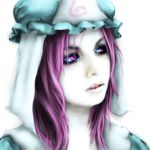  cielozaki hat lips pale_skin photorealistic pink_eyes pink_hair realistic saigyouji_yuyuko solo touhou 