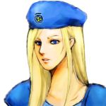  beret blonde_hair blue_eyes escape_(artist) female hat jill_valentine long_hair resident_evil solo 