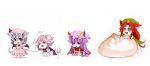  :3 amachi_osamu animal_ears blue_eyes blue_hair blush bow braid cat_ears cat_tail chibi chinese_clothes closed_eyes dog_ears dog_tail food hair_bow hat highres hong_meiling izayoi_sakuya kemonomimi_mode long_hair nikuman open_mouth patchouli_knowledge purple_hair red_eyes red_hair remilia_scarlet silver_hair symbol-shaped_pupils tail tail_wagging touhou twin_braids 