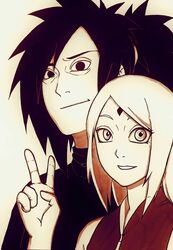  1boy 1girl black_hair female haruno_sakura male naruto naruto_(series) naruto_shippuuden uchiha_madara 