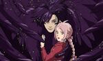  1boy 1girl green_eyes haruno_sakura naruto naruto_(series) naruto_shippuuden pink_hair uchiha_madara 