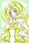  cure_march inunekochan midorikawa_nao precure smile_precure! traditional_media watercolor_pencil_(medium) 