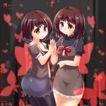  2girls amakura_mayu amakura_mio blush breasts couple eye_contact fatal_frame fatal_frame_2 incest kaigetsu/mizuki multiple_girls sami siblings sisters twincest twins yuri 