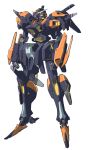  absurdres clenched_hands green_eyes gundam highres kuroba_yotsuha looking_ahead mecha mobile_suit no_humans original science_fiction solo thrusters white_background 