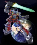  blue_eyes clenched_hands looking_up mecha no_humans osamu_(pixiv12554) science_fiction solo srx super_robot super_robot_wars super_robot_wars_original_generation v-fin 