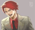  ikeda male necktie red_hair redhead suit umineko_no_naku_koro_ni ushiromiya_battler 