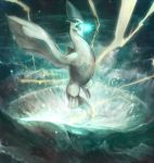  attack glowing lightning lugia pokemon pokemon_(creature) suiiro water 