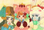  animal_ears animal_hat anyamal_tantei_kirumin_zoo bad_id blue_hair blush bow brown_hair bunny cana_(calm) cat cat_ears clover coke-bottle_glasses crown dog dog_ears dress glasses hair_ornament hat heart mikogami_nagisa mikogami_riko mikogami_rimu open_mouth orange_hair paws rabbit red_eyes ribbon short_hair 