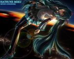  aqua_hair closed_eyes detached_sleeves forfreedo hatsune_miku headset highres long_hair necktie skirt solo thigh-highs thighhighs twintails very_long_hair vocaloid zettai_ryouiki 