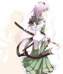  1girl cosplay hakurei_reimu hakurei_reimu_(cosplay) highres hitodama ichirino_minagi konpaku_youmu konpaku_youmu_(ghost) solo sword touhou weapon 