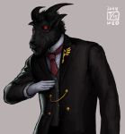  gloves goat goatman ikeda male necktie suit umineko_no_naku_koro_ni 