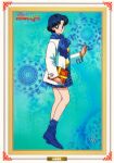  1990s_(style) 1girl bishoujo_senshi_sailor_moon blue_eyes blue_hair casual framed full_body highres mizuno_ami official_art retro_artstyle short_hair solo standing 