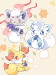  :o alolan_vulpix animal animal_focus autumn_leaves blue_eyes blush commentary_request eating fang fennekin food food_on_face hisuian_zorua kana_(maple926) leaf no_humans open_mouth pokemon pokemon_(creature) pokemon_(game) pokemon_legends:_arceus red_eyes simple_background sitting skin_fang spread_legs sweet_potato thick_eyebrows toes wavy_mouth yellow_eyes 