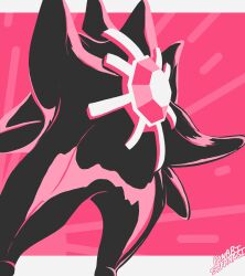  absurdres artist_name gem highres long_legs mega_starmie no_eyes no_humans pink_theme pokemon pokemon_(creature) pokemon_focus sakanagi_(a_r_co) solo standing starfish starmie 