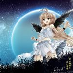  night night_sky skirt sky uemoto_masato wings 