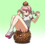  buruma creature gym_uniform maron-chan melonbooks pink_eyes pink_hair rohitsuka shoes sitting socks uwabaki 