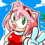  &gt; amy_rose simple_background sonic tojyo 