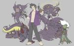  1boy haunter muk nintendo pokemon pokemon_(creature) roserade skuntank toxicroak weezing 