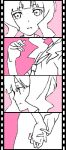  black_rock_shooter curly_hair film huke monochrome original pink school school_uniform takanashi_yomi 