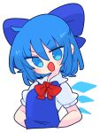  1girl cirno highres op_na_yarou simple_background solo touhou white_background 