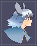 1girl ahoge animal_ears capelet from_side grey_hair medium_hair mouse_ears mouse_girl nazrin profile red_eyes sibata_maru smile solo touhou 