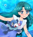  crossover go!_princess_precure kaidou_minami pokemon popplio precure 