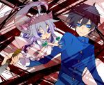  bad_id blue_eyes chibi crossover dog_ears dog_tail inu_sakuya izayoi_sakuya kemonomimi_mode m.u.g.e.n melty_blood nanaya_shiki nata tail tohno_shiki touhou tsukihime 