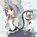  basket gochou_(comedia80) grey_hair jewelry mouse mouse_ears mouse_tail nazrin pendant red_eyes seed short_hair solo tail touhou 
