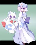  1girl crossover froslass miyo_(miyomiyo01) poke_ball pokemon pokemon_(creature) saigyouji_yuyuko touhou 
