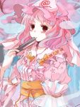  hat pink_eyes pink_hair ribbon saigyouji_yuyuko touhou 