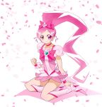  bow cure_blossom futari_wa_pretty_cure hanasaki_tsubomi heartcatch_precure! heartcatch_pretty_cure! magical_girl pink_eyes pink_hair ponytail precure solo yokoshima_(euphoria) 