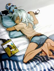  eyepatch inazuma_eleven sakuma_jirou shota sleeping trap underpants 