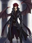  blade chains coat demon_wings male redhead wings 