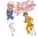  crossdressing crotches inazuma_eleven nurse pink_hair tachimukai_yuuki tsunami_jousuke 