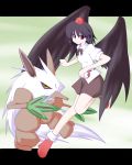  1girl crossover miyo_(miyomiyo01) poke_ball pokemon pokemon_(creature) shameimaru_aya shiftry touhou 