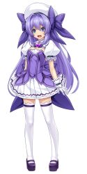  1girl @_@ aged_down blue_eyes blush bow brooch chest_jewel dress empty_eyes flat_chest full_body game_asset gloves hair_bow hair_intakes hat heart inoino jewelry katsuragi_marina katsuragi_marina_(exs-tia_p) kouyoku_senki_exs-tia large_variant_set long_hair looking_at_viewer magical_girl mary_janes non-web_source official_art open_mouth pastel_marie pleated_skirt puffy_short_sleeves puffy_sleeves purple_bow purple_hair purple_theme self-datamine shoes short_sleeves simple_background skirt solo standing tachi-e thigh-highs transparent_background variant_set very_long_hair white_gloves white_skirt white_thighhighs zettai_ryouiki 