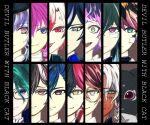  6+boys absurdres akuma_shitsuji_to_kuroi_neko ammon_lead bandages bandaid bastien_kelly berrien_cliane black_hair blue_eyes blue_hair boschi_arenas cat dark_skin fennesz_oswald flure_garcia glasses green_eyes green_hair hat haures_clifford highres lamli_bennett lato_bacca lono_fontaine lucas_thompscie miyaji_oldia multicolored_hair multiple_boys nac_stein natsumikan_(pixiv_75316689) pale_skin pink_eyes pink_hair purple_hair red_eyes redhead white_hair yellow_eyes 