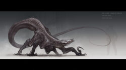  absurdres cthulhu_mythos highres hound_of_tindalos monster tail talons teeth yin_zhe 