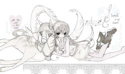 1girl adorable angel_wings angelcore animal bandages black_eyes brown_hair cherubcore collar cute cutecore dress english english_text female female_only frilled_dress frills fur-trimmed_skirt fur_trim girl heart heart_necklace horse kawaii kawaiicore leg_up long_hair looking_at_viewer lovu___hime musical_note necklace one_leg_raised original pale_color pale_skin pastel_colors pink_collar short_sleeves simple_background skirt text toes_out_of_frame u_emper unicorn_horn very_long_hair white_background white_dress white_skirt white_wings wholesome wings wishcore