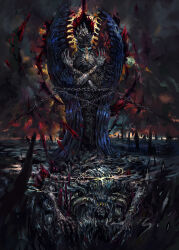  anima_(final_fantasy) carpet_crawler chain chained commentary english_commentary final_fantasy final_fantasy_x highres monster outdoors sky underwater 