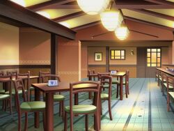  cafe ceiling ceiling_light chair clock door game_asset indoors lamp lantern menu no_humans non-web_source official_art painting_(object) picture_frame plate restaurant scenery seisenki_valkyrie_sisters self-datamine table visual_novel_cg window wooden_chair wooden_floor wooden_table 