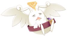  antennae belt creature digimon_(creature) full_body game_asset halo hanataka_retomo large_variant_set lowres milfy_(primaveil_zwei) no_humans non-web_source official_art open_mouth self-datamine sigh simple_background solo suisei_tenshi_primaveil_zwei tachi-e transparent_background triangle_mouth variant_set white_wings wings 