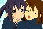  2girls annyuiusagi highres hirasawa_yui hug k-on! multiple_girls nakano_azusa twintails 
